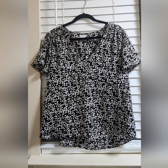 Stylish Black and Cream Women's Top Gentle Fawn - Picture 1 of 4